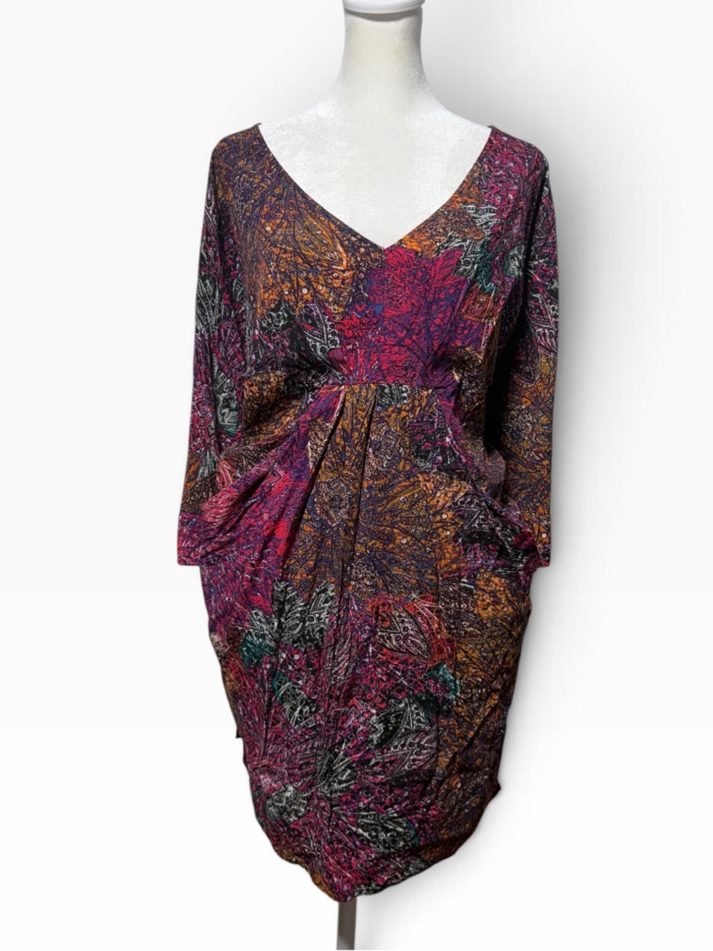 Edme & Esyllte Anthropologie Boho Paisley Multicolor Rayon Dress Pockets M